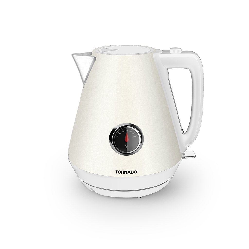 Tornado 1.7 L Stainless Steel White Kettle with Thermometer - TKP2217TC