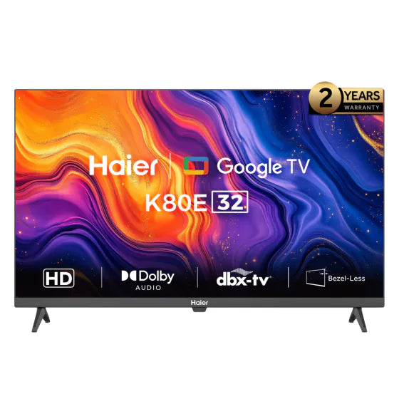 Haier 32 Inch HD Smart LED TV with Built-in Receiver - H32K80E