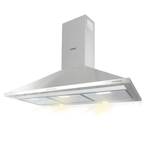 شفاط هرمي 90 سم بقوة شفط 1000 متر مكعب/ساعة بثلاث سرعات من هانز، فينتو