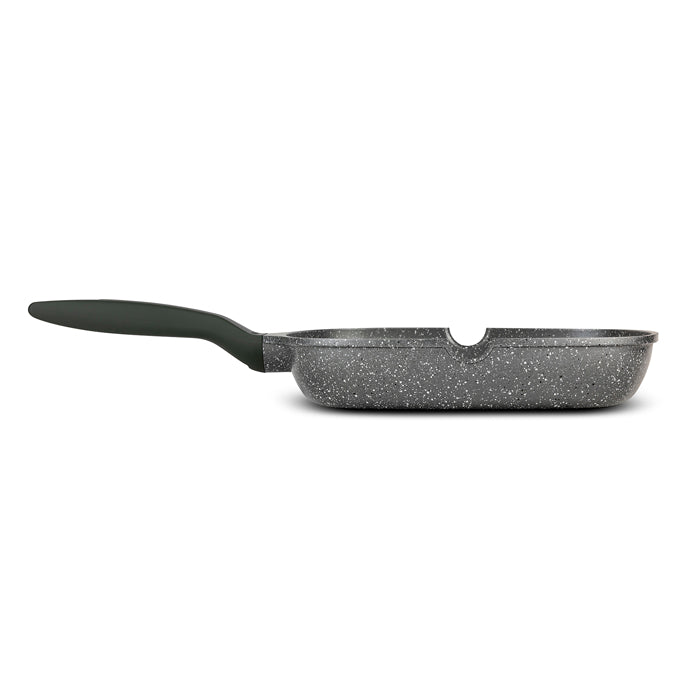 Die cast aluminum grill pan "Olea" with nonstick stone coating 28cm Made in Greece