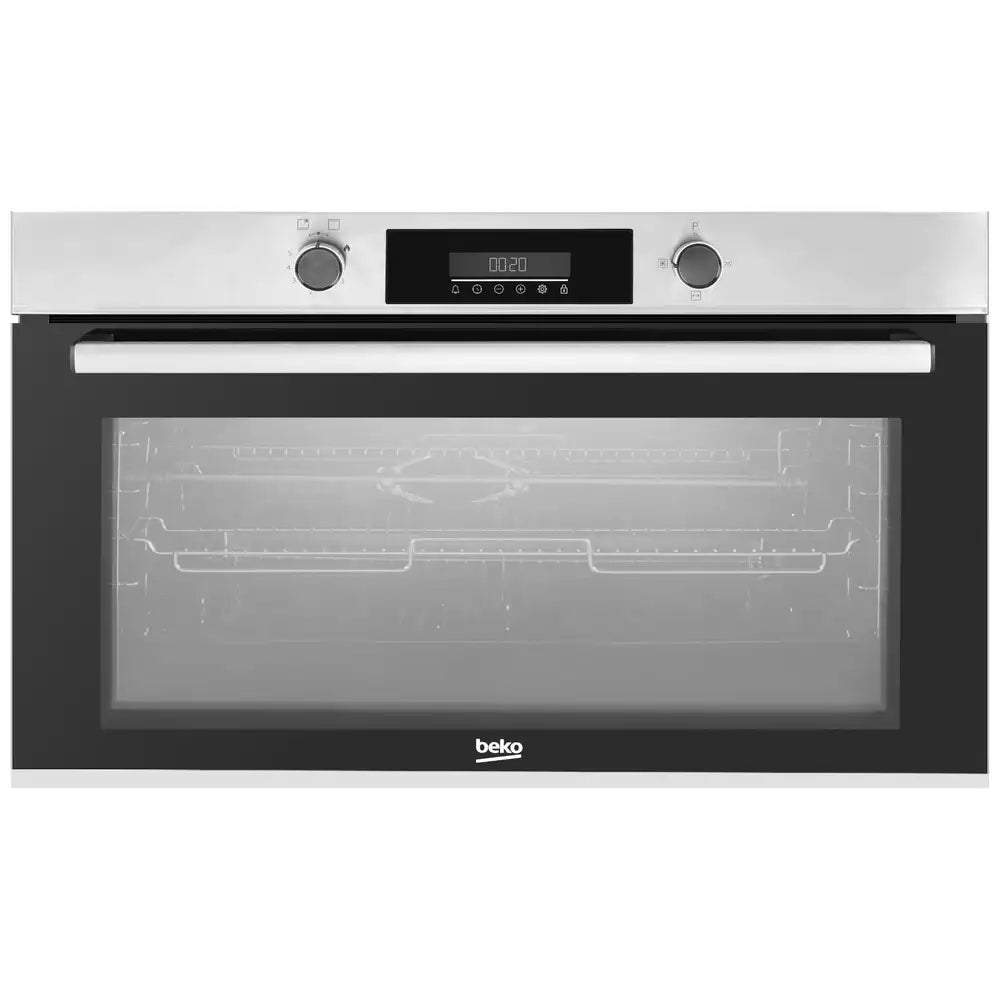 فرن غاز مدمج بيكو BBWHT12300XS، 90 سم، أمان كامل، إشعال ذاتي، رقمي - فضي أسود