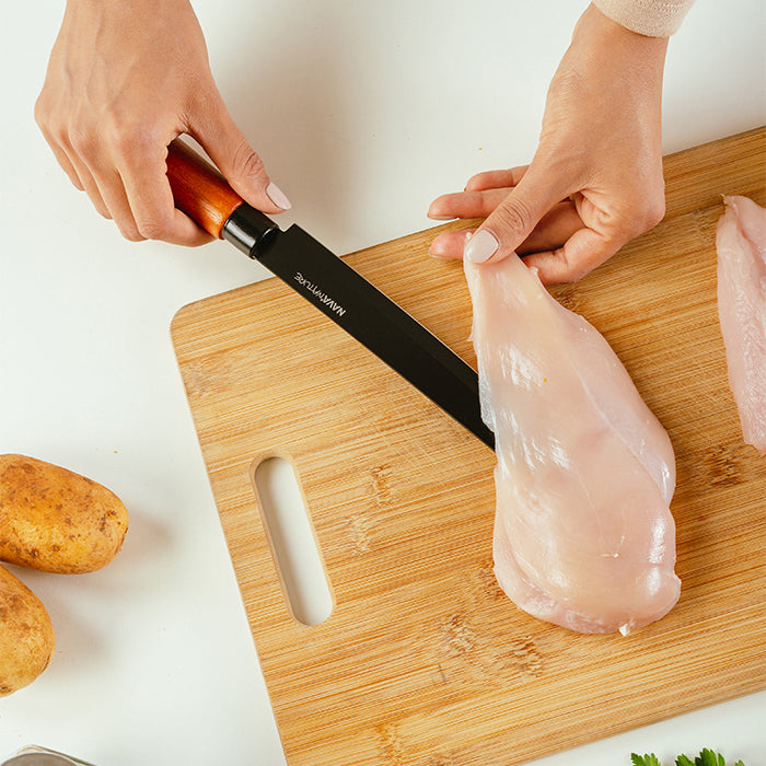Nature Stainless steel fillet knife "Nature" with wooden handle and nonstick coating 32.5cm