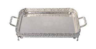 DANTASI.4022/S صينية مستطيلة صغيرة مطلية بالفضة