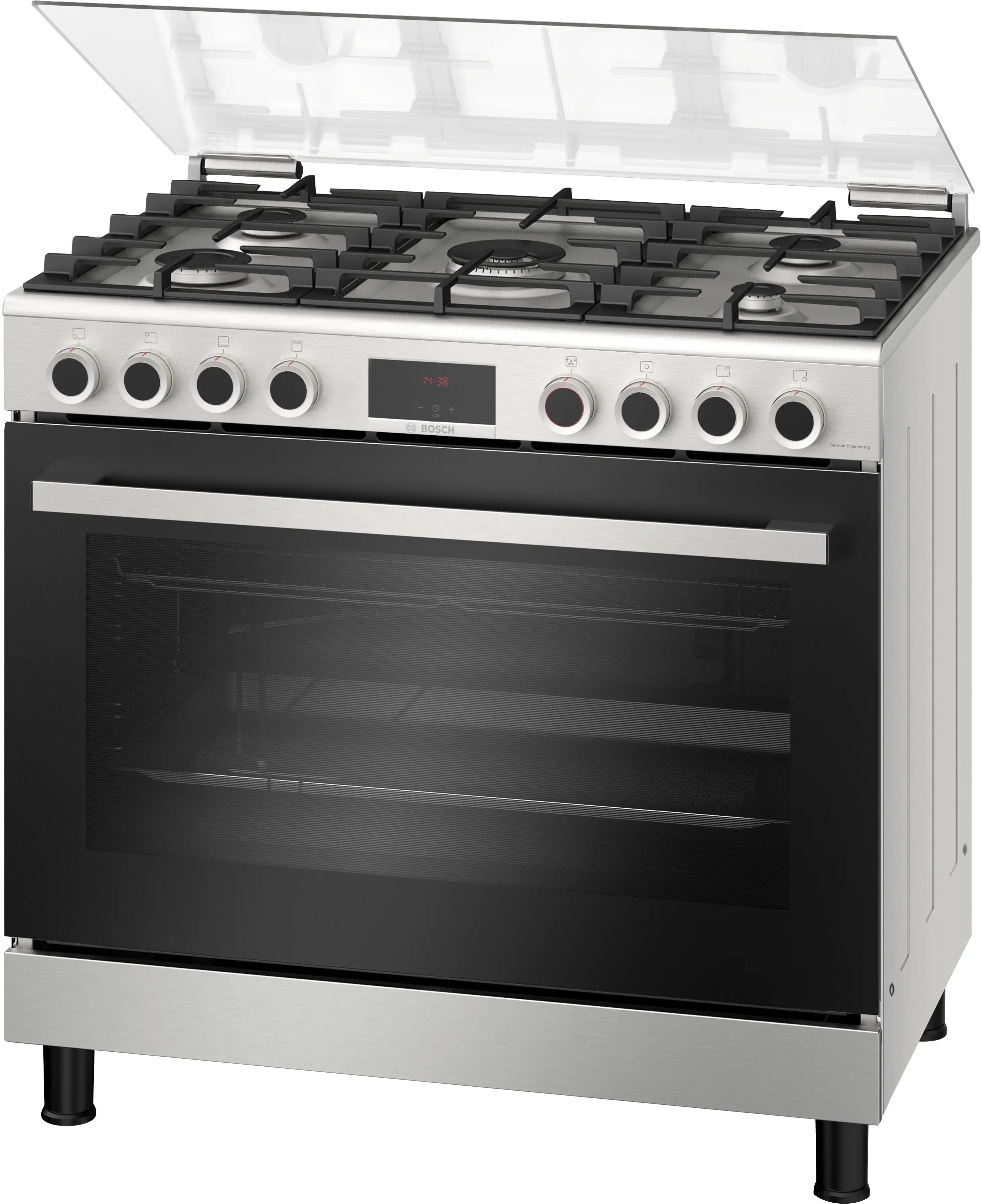 Bosch Series 6 | 90cm 5-Burner Freestanding Gas Cooker - HGP3I8W50S