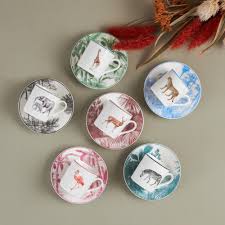 153.03.06.4676 - طقم 6 فنجان قهوة بالطبق كاراجا 80 مل JUNGLE