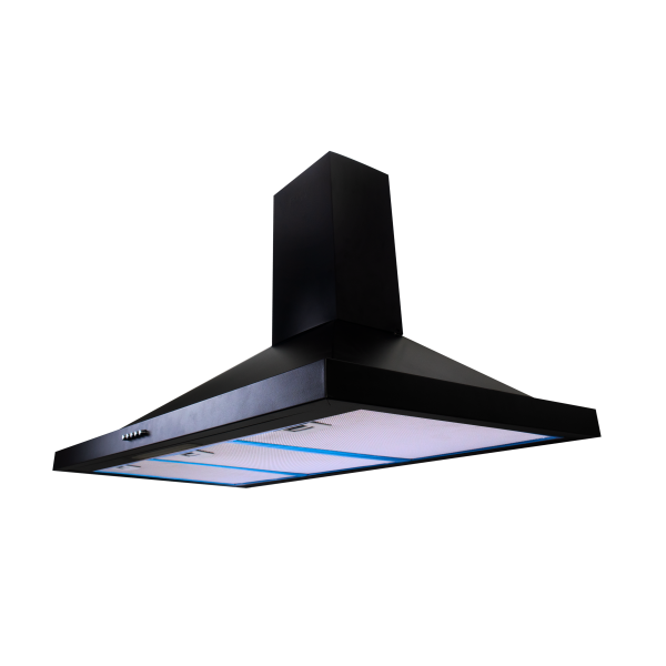 Purity Kitchen Chimney Hood pyramidal 90cm 750m3/h 3 Speeds Black PENTOBL90cm
