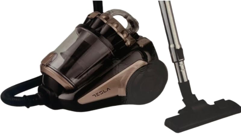 TESLA Bagless Canister Vacuum Cleaner, 2000 Watt, Black - TSL-VC100