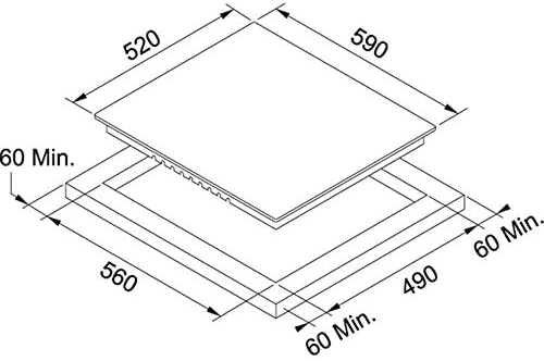 Franke Built-in Vitroceramic Hob 4 Plate 60 cm Glass Black FHR 604 C T BK