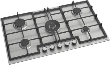 Teva Built In Gas Hob, 5 Burners, 90 cm, Stainless Steel - ED041