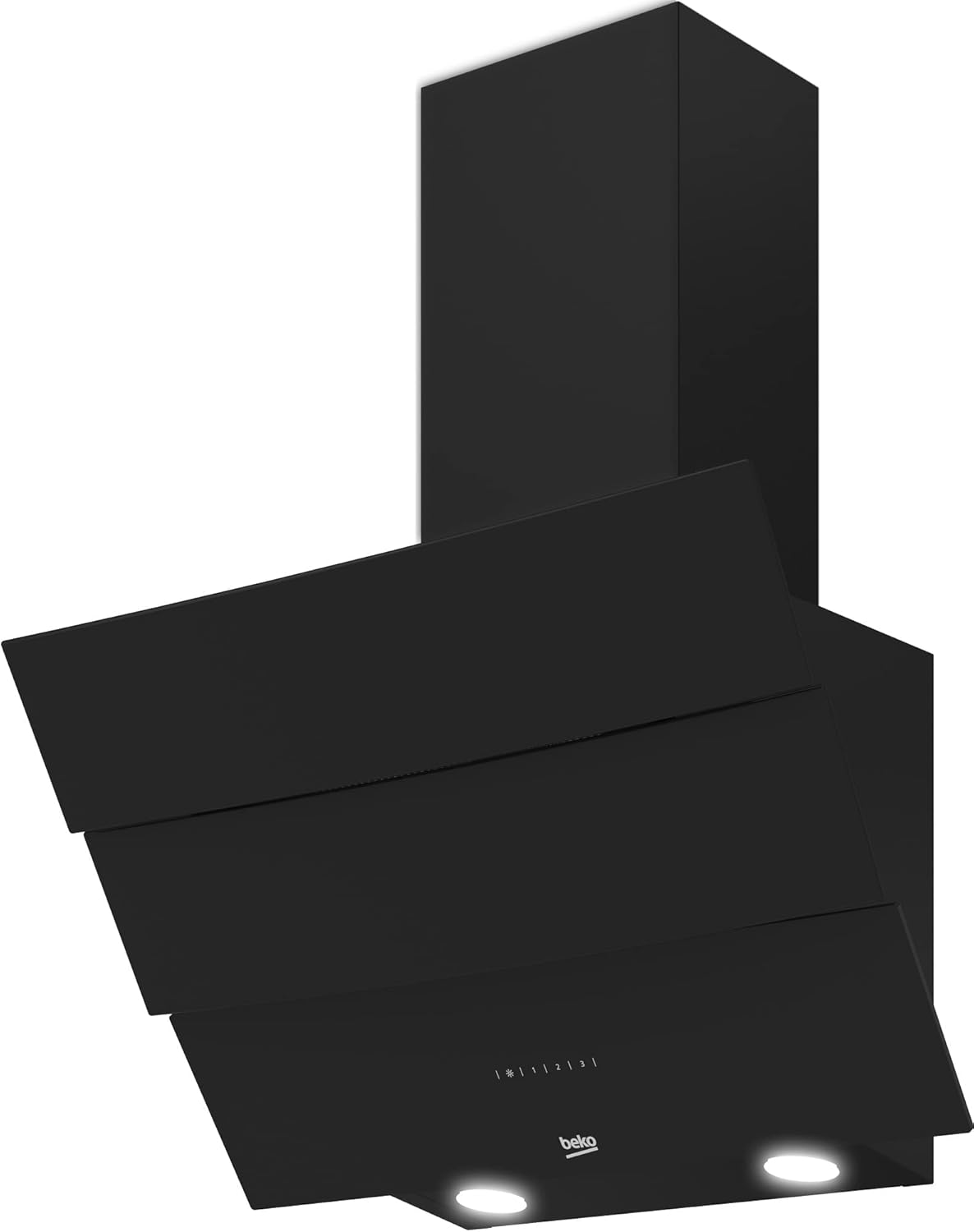 Beko Built-In 60cm Black Inclined Decorative Hood - HCA62640BE