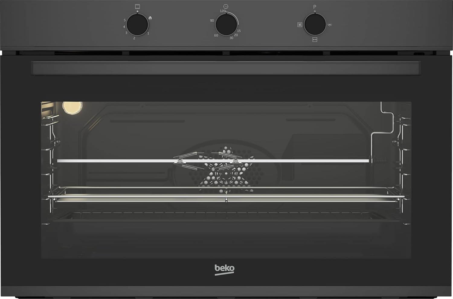 Beko Built-in 90cm 96 L Gas Oven / Gas Grill with 2 Fans - BBWHT12104DS