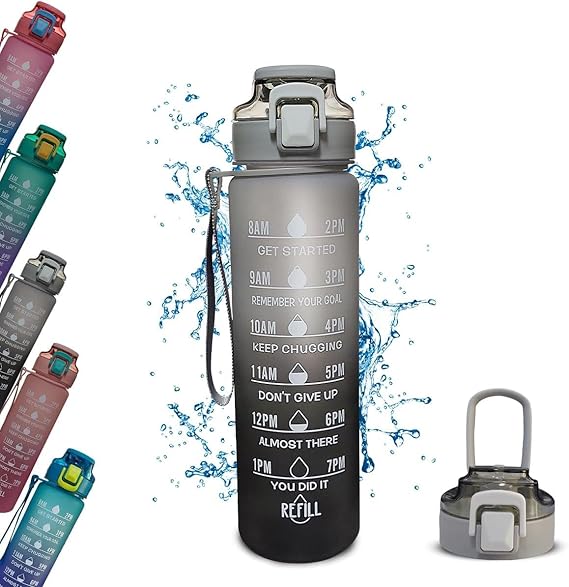 Home 1L Dark Grey Sports Bottle