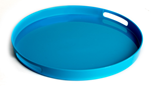 Home 40cm Round Melamine Serving Tray Turquoise