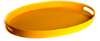 Melamine oval serving tray 45 cm yellow