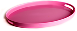 Home 45 cm oval melamine serving tray, rose