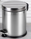 Home 12 liter stainless steel trash can with soft close system and stainless steel lid