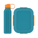 مجموعة صندوق الغداء 2.1 + زجاجة 800 مل، فيروزي/برتقالي