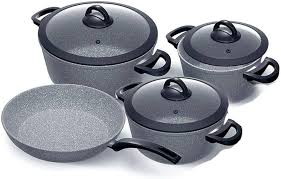Cookin 7-Piece Granite Cookeware & Bakeware Set - Grey