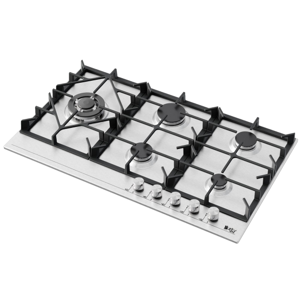 Purity HPT907S – Gas Hob 5 Eyes Heavy Duty Grids