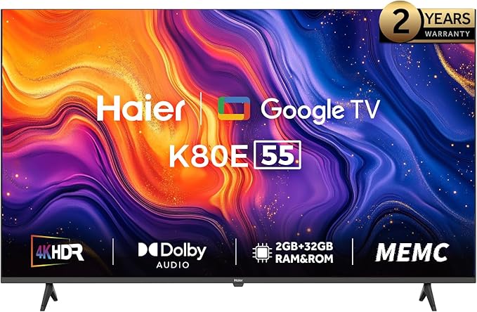Haier 55-Inch 4K UHD Smart Gaming TV - H55K80EU