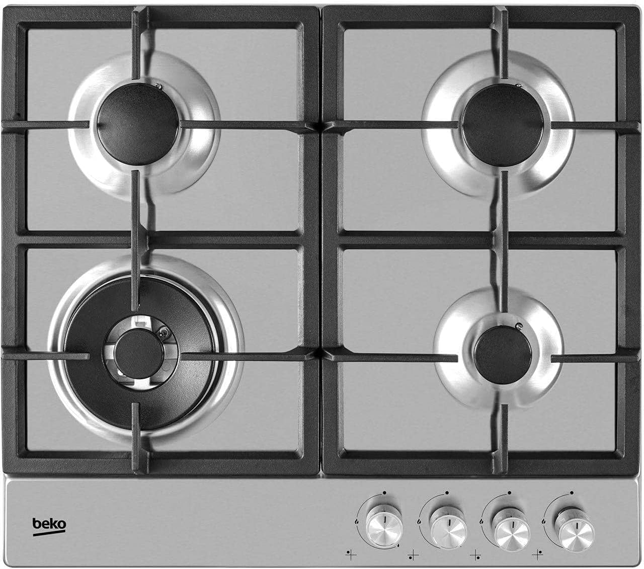 Beko Built-In 60cm 4-Burner Stainless Gas Hob - HIAW64225SX