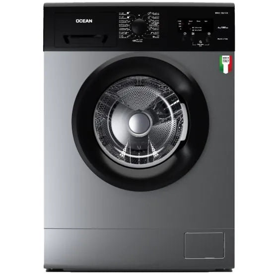 غسالة أوشن تحميل أمامي سعة 6 كجم، فضي وأسود - WNO 1061 GS