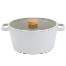 neoflam Fika/Cream Beige Marble 18cm Pot Made in Egypt