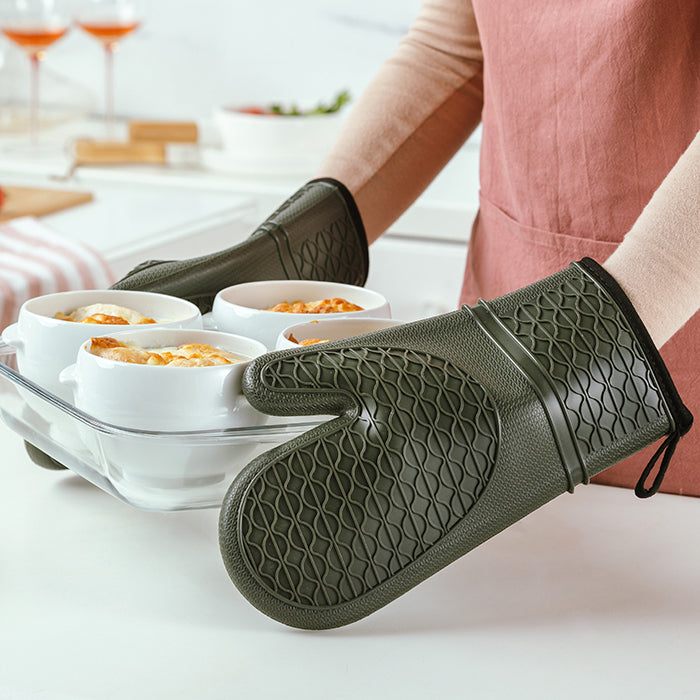 NAVA Silicone oven mitten "Imperial" with fabric inside 30cm Made in Greece