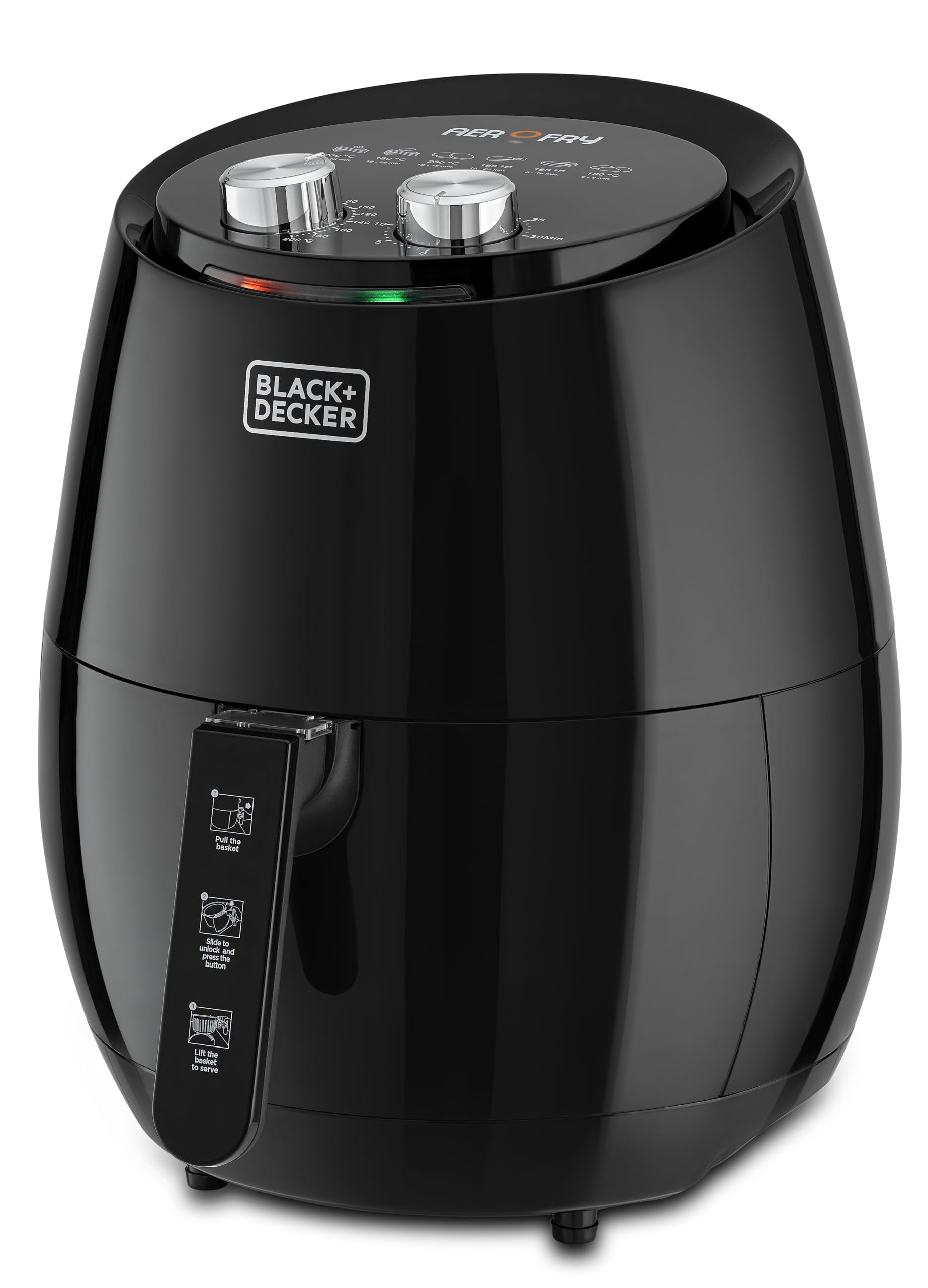 قلاية بدون زيت بلاك اند ديكر ايرو فراي، 4.5 لتر، اسود - AF350-B5