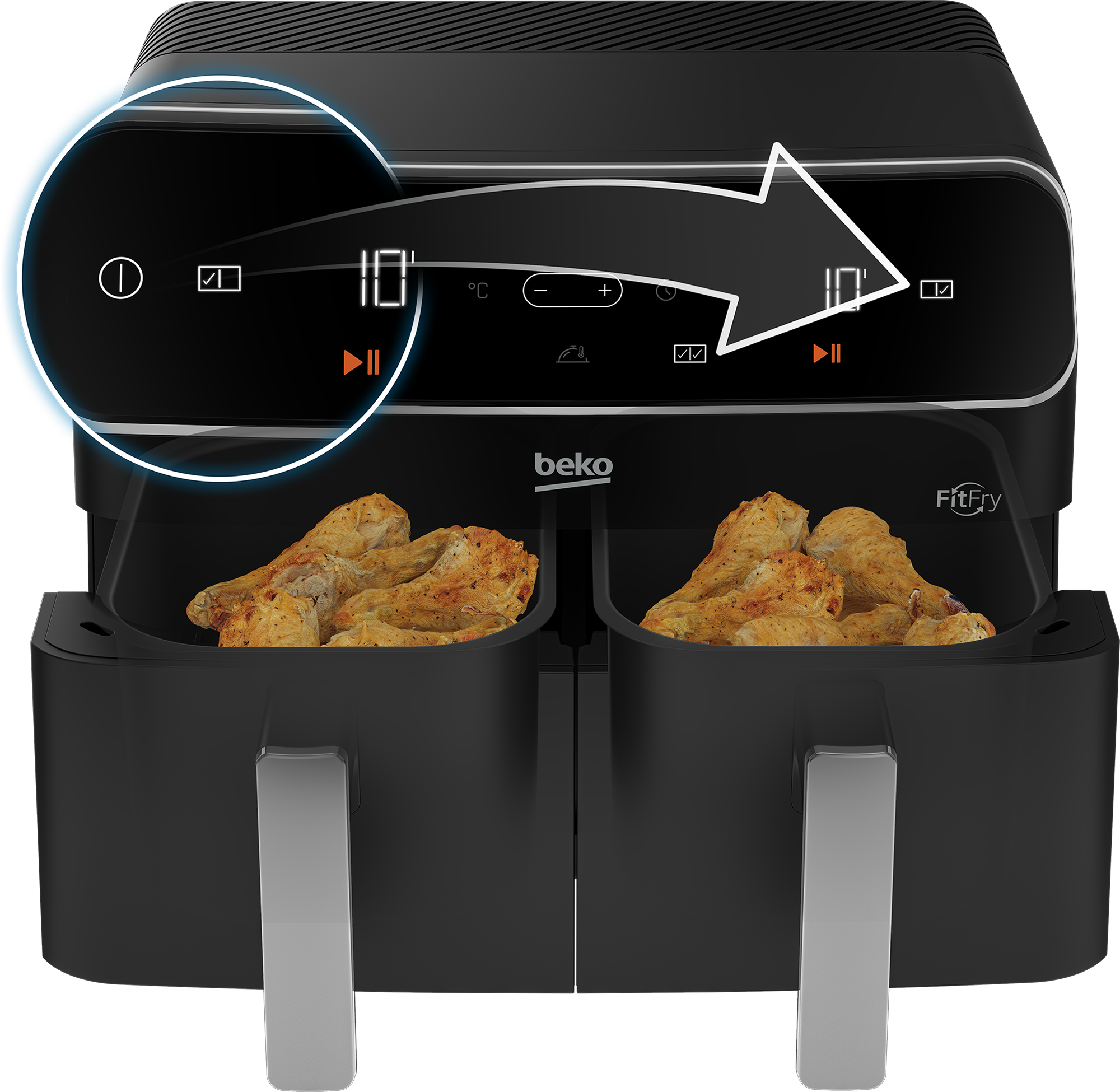 Beko 2 in 1 Digital 8.5 L Air Fryer - FRL 5388 B