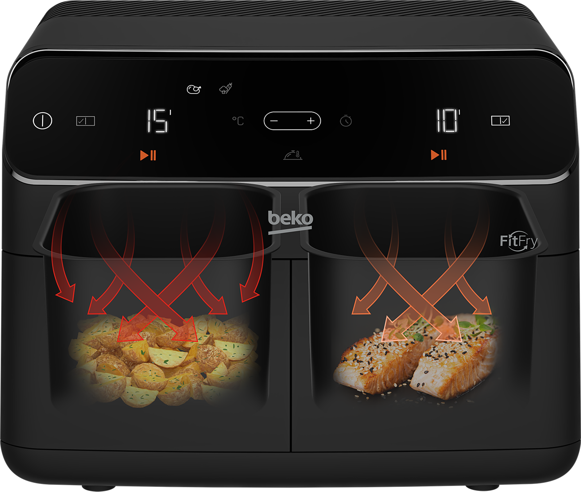 Beko 2 in 1 Digital 8.5 L Air Fryer - FRL 5388 B