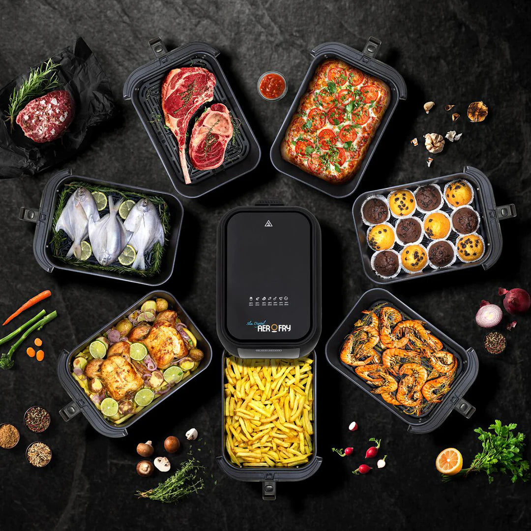 Black & Decker 8L 1700W Digital Air Fryer with Clear Basket - SAF80W-B5