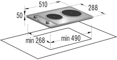 Gorenje Built-in 30cm 2-Burner Electric Hob - EM300E