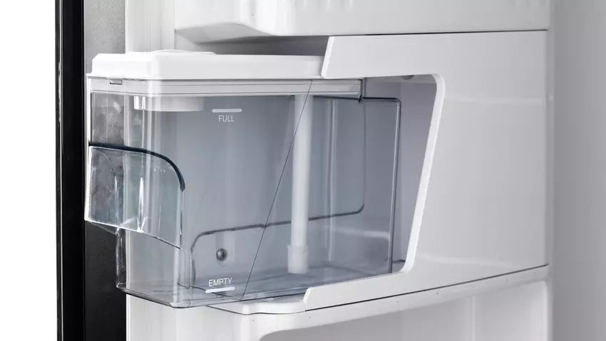 Hitachi 4-Door 740 Liter Black Glass Refrigerator with Ice Maker and Water Dispenser - RW760PUGBK