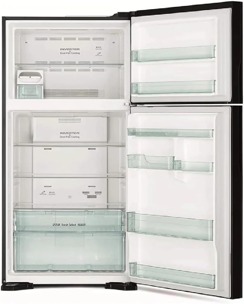 Hitachi 601 L Top Freezer Digital Inverter Refrigerator - R-V765PUQ7-BBK
