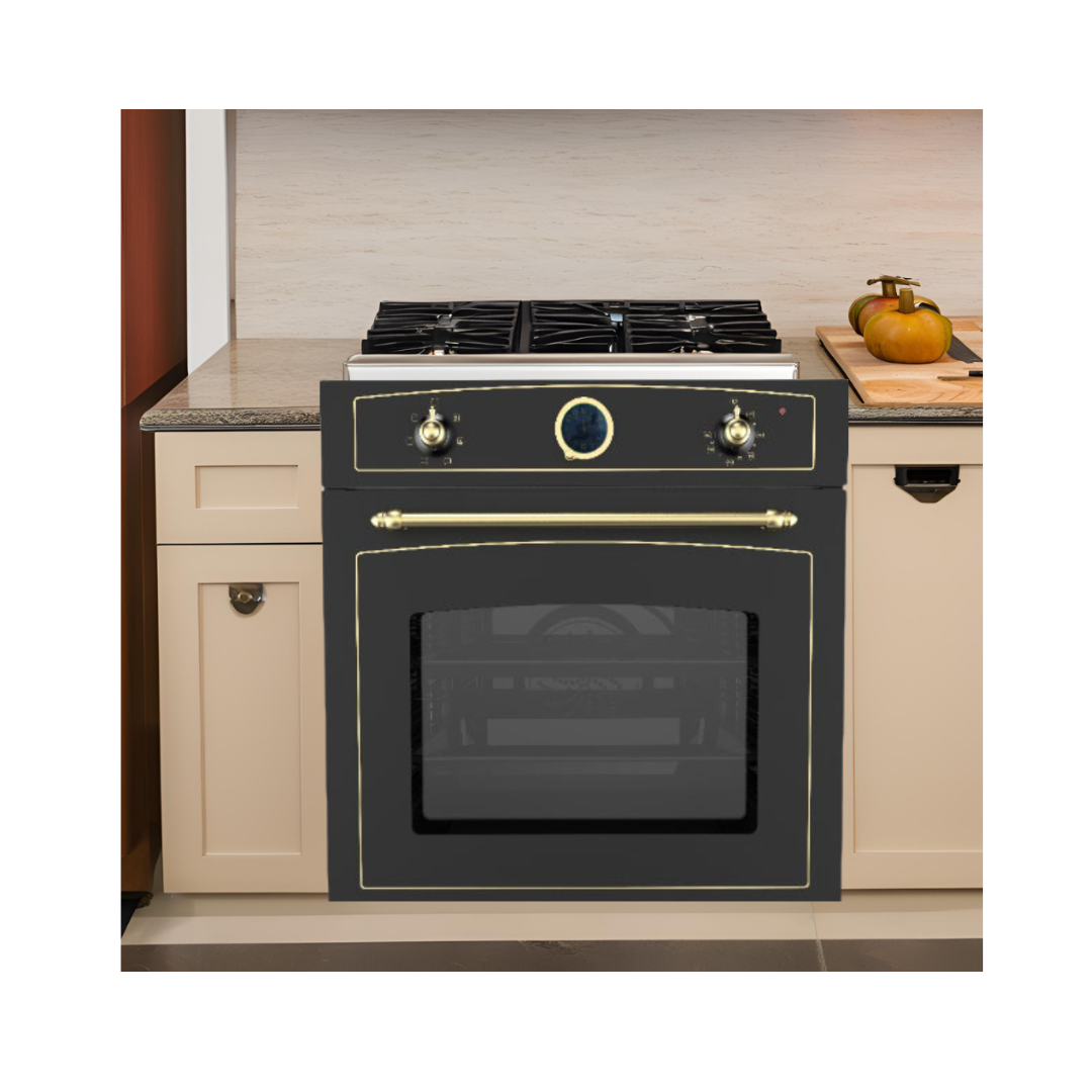 بوتاجاز غاز مدمج مع شواية ومروحة تبريد Ogo204.11 من هانز، مقاس 60×60×50 سم