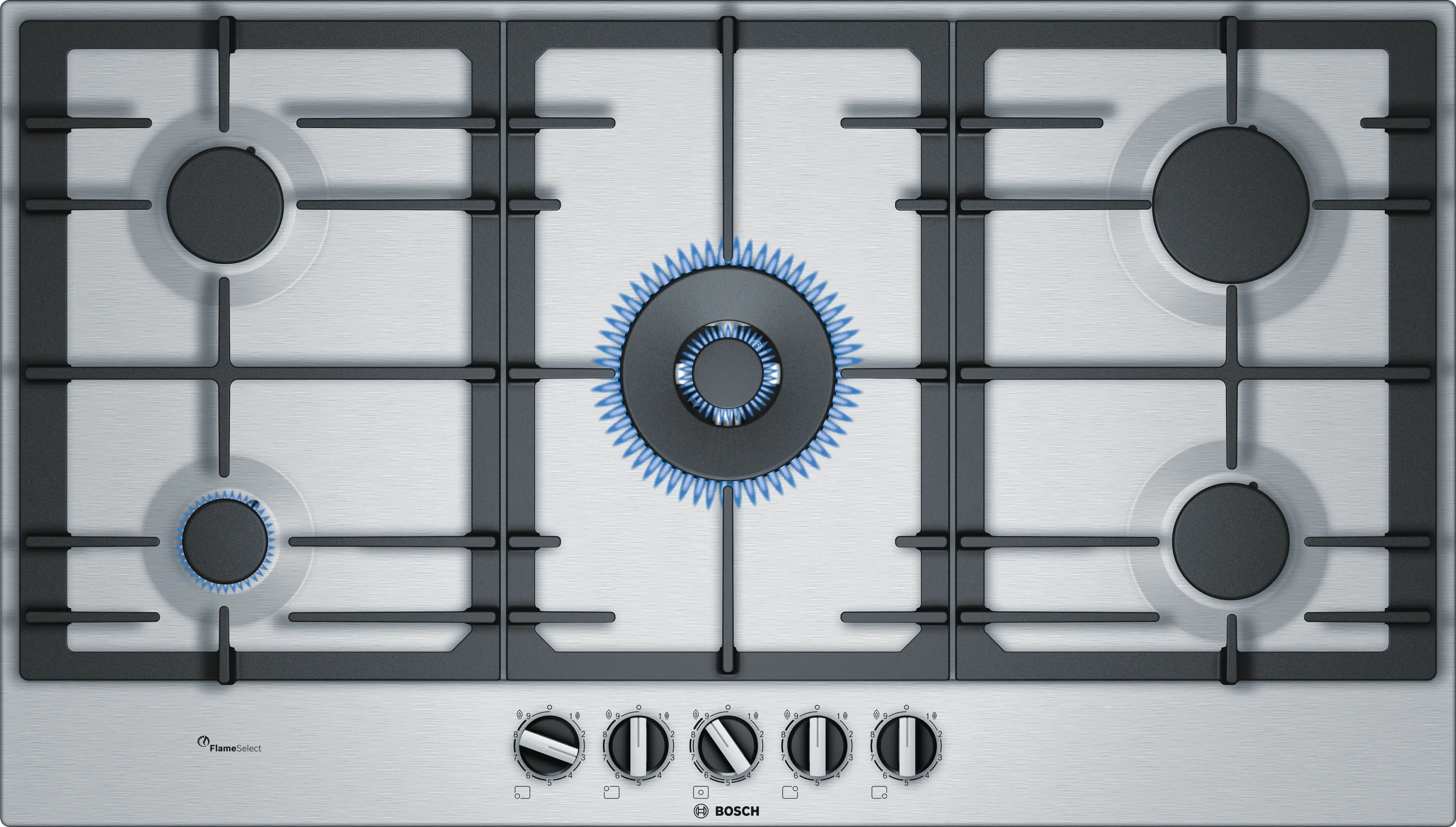 Bosch Series 6 | 90cm 5-Burner Built-In Gas Hob - PCR9A5B90