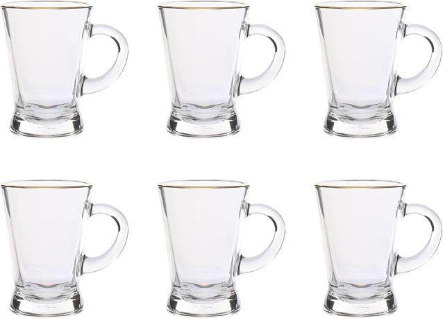 كوب باساباتشي هيبيلي - حافة ذهبية، 180 مل