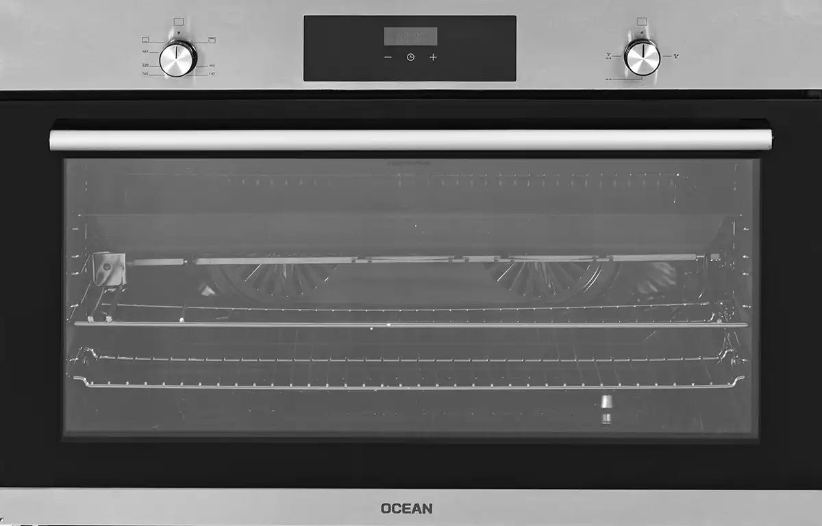 فرن غاز مدمج من أوشن، مع شواية، سعة 97 لترًا، مصنوع من الفولاذ المقاوم للصدأ - OGVOF 94 IRC TC SV