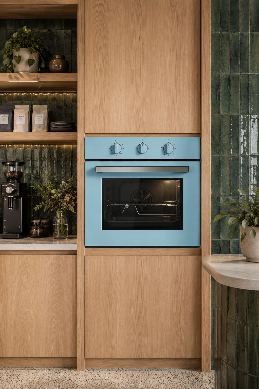 Bexel 60cm Built in Gas Oven with Gas Grill & Air Fryer - ESV 60 M Baby Blue