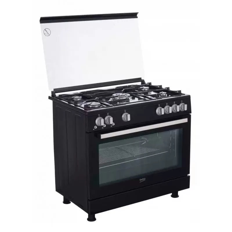 Beko 90cm 5-Burner Freestanding Gas Cooker - GGR 15115 DX NB