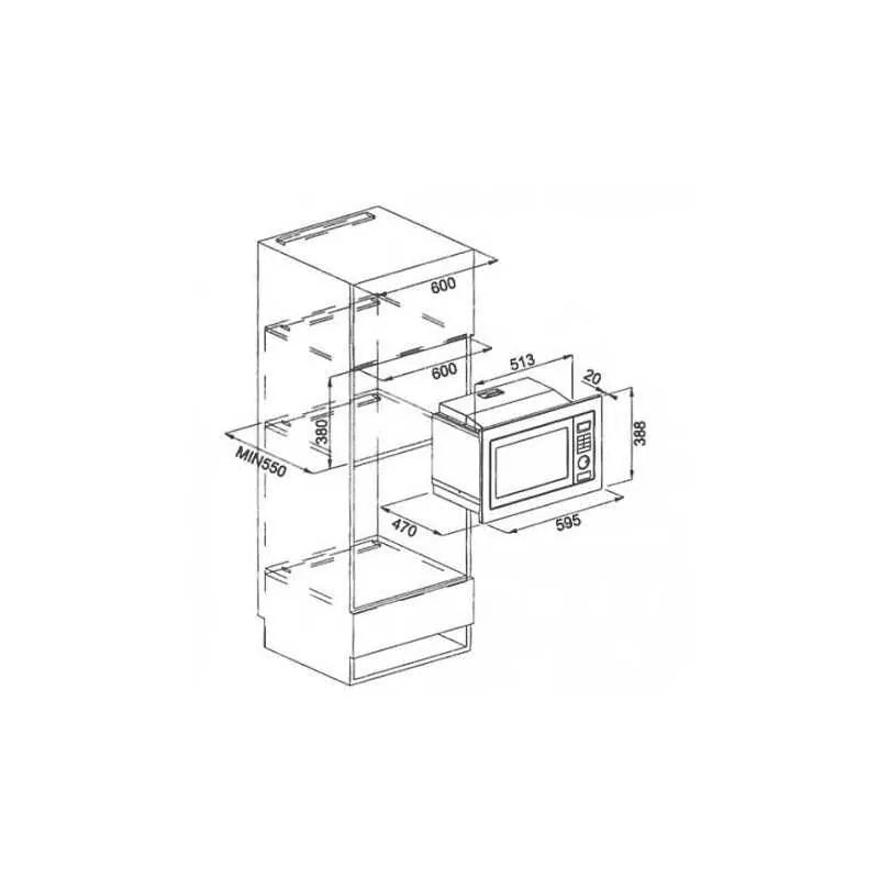 Franke Built-in Microwave Oven 25 Liter Digital With Grill Stainless FMW 250 SM G XS