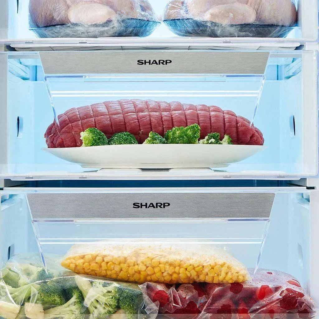 Sharp 6-Drawer 250L Digital Upright Inverter Deep Freezer - FJ-EC23-BK