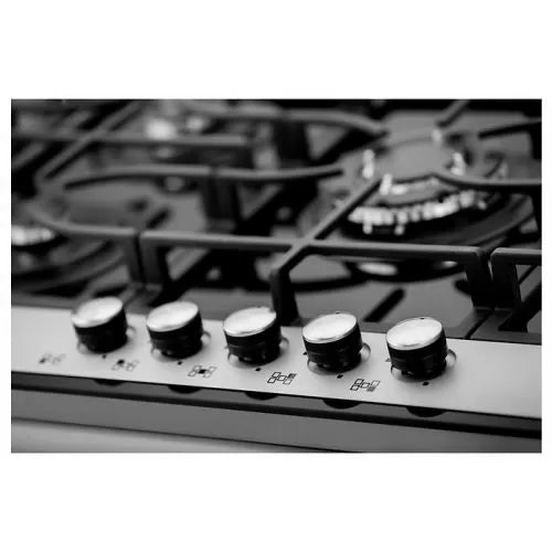 هانز مسطح غاز 5 شعلة 90 سم بلت ان ستانليس ستيل حوامل زهر أمان كامل HANS 9710‐24