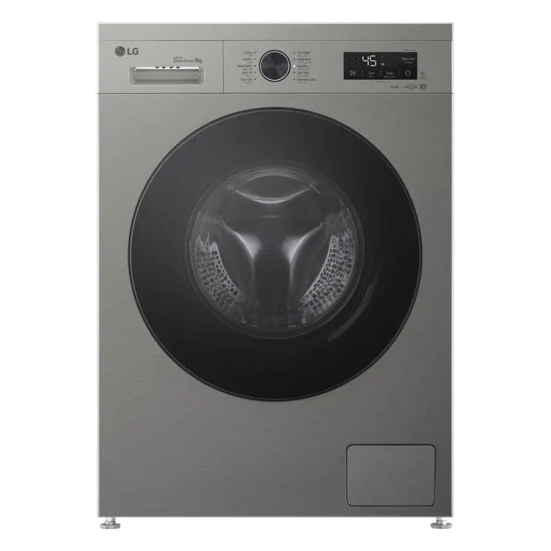 LG 8 kg Front Load Washing Machine 1400RPM, ThinQ (Wi-Fi) Platinum Silver F4Y2TYGYP