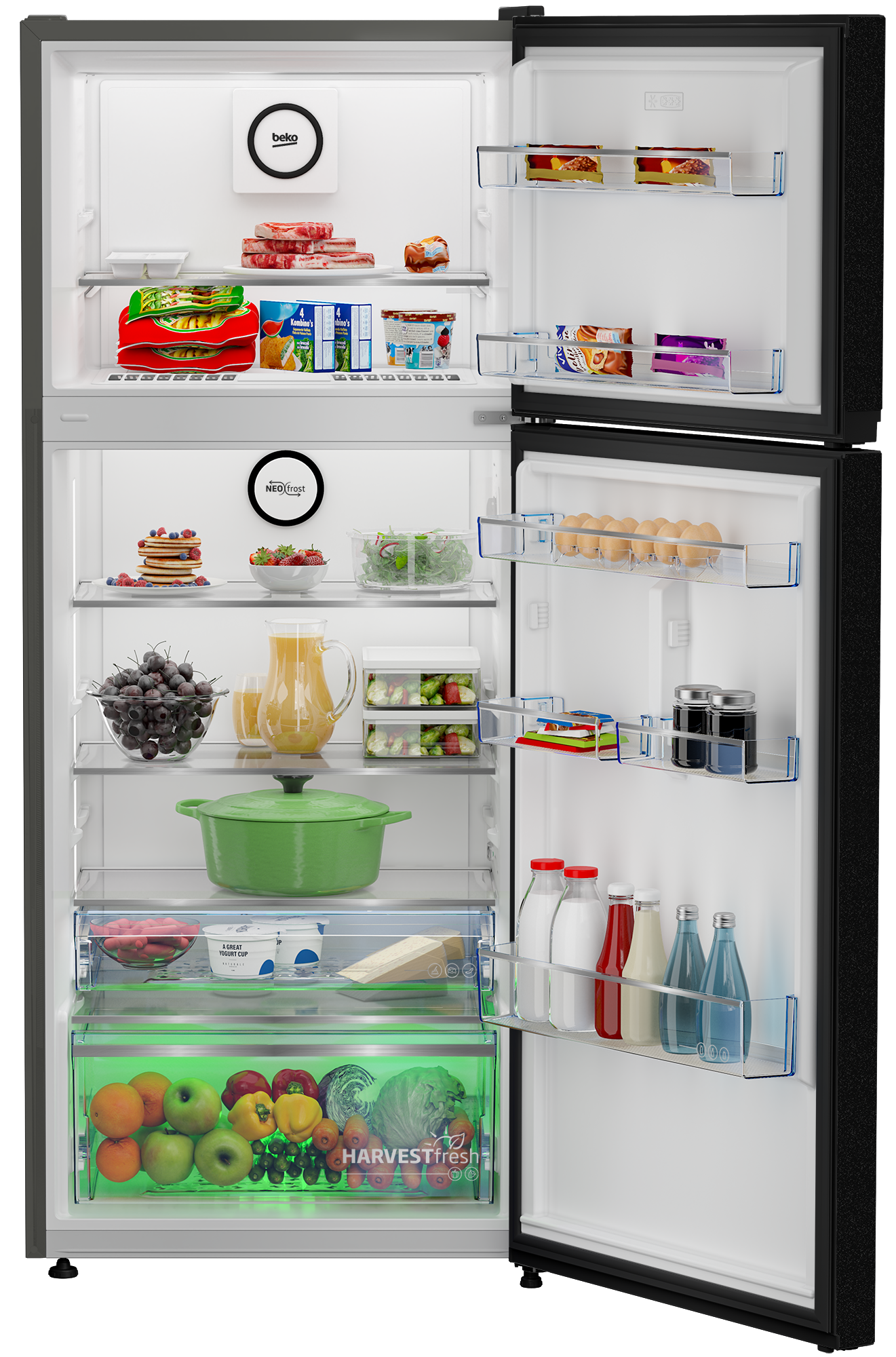 Beko 420 L Top Freezer Inverter Refrigerator - RDNE420K02DXITEGB