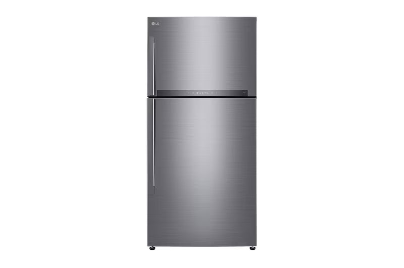 ضاغط عاكس ذكي من إل جي، سعة 592 لترًا، 21 قدمًا مكعبًا، رقمي، فلتر هيجين فريش، تبريد الباب