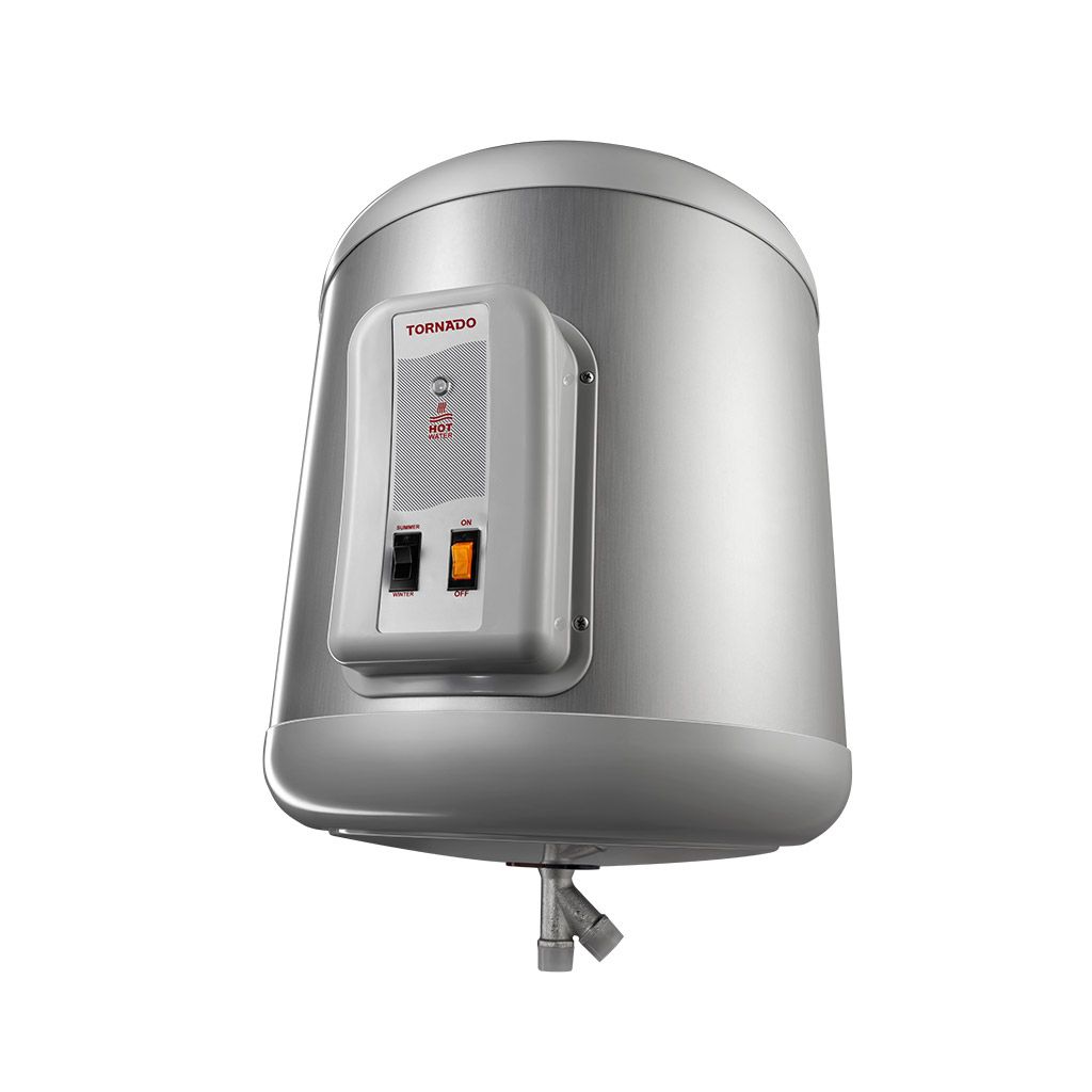 TORNADO Electric Water Heater 35 L LED Lamp Silver EHA-35TSM-S