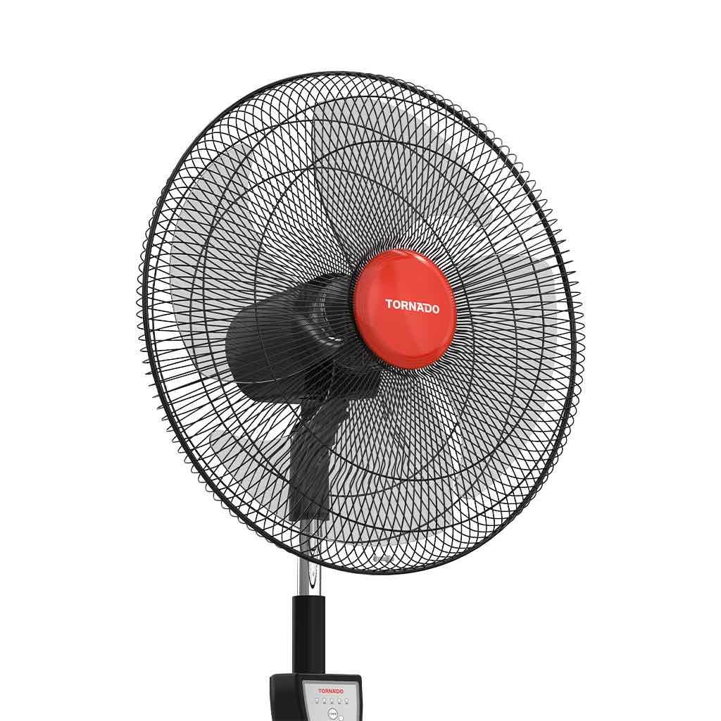 TORNADO Stand Fan 18 Inch 4 Blades Remote Black EFS-95SR