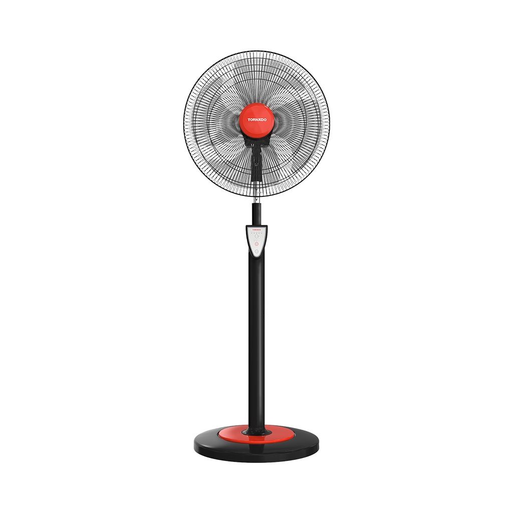 TORNADO Stand Fan 18 Inch 4 Blades Remote Black EFS-95SR
